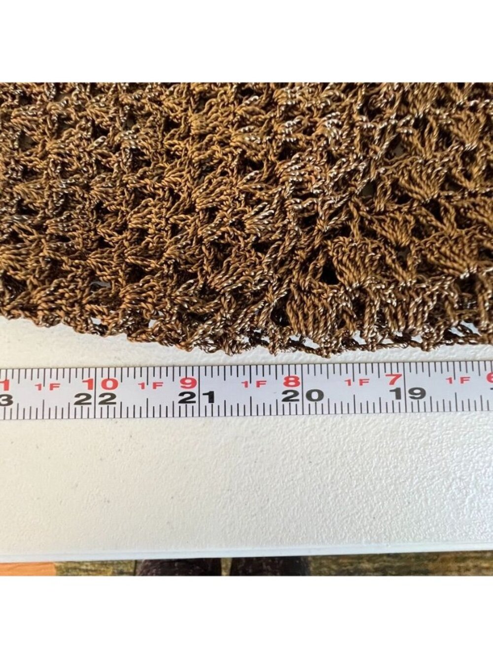 Mocha Brown Crochet Cardigan Floral Open Knit Whimsigoth Boho Button Front - Picture 8 of 14